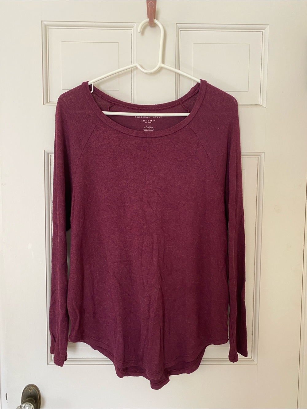 Women's Long-Sleeve Scoop Tunic - Wine